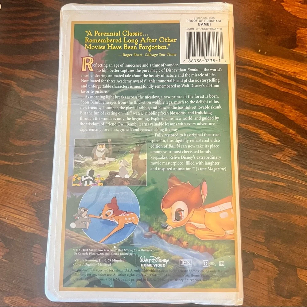 Walt Disney Classic Anniversary Editions Set Of 3 Bambi Pinocchio The Jungle Bk